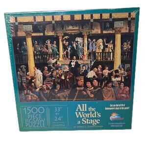 SunsOut 1500 Jigsaw Puzzle All The World's a Stage by James Christensen 33 X 24